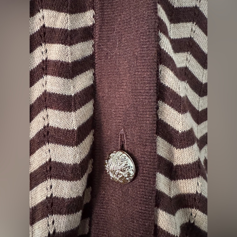 Edinburgh Knitwear Monte Carlo Stripe Cardigan - Picture 2 of 5
